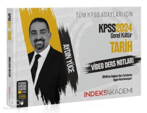 2024 KPSS Tarih Video Ders Notları - Aydın Yüce İndeks Akademi Yayıncılık