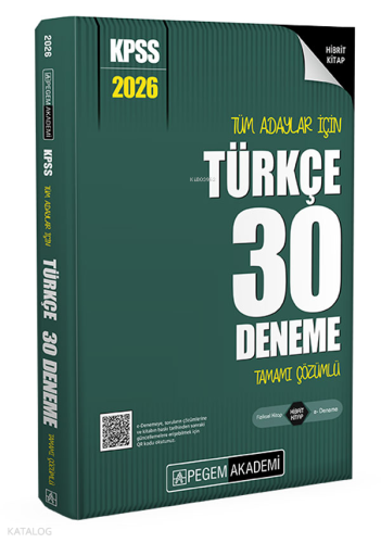 2026 KPSS Tüm Adaylar İçin Türkçe 30 Deneme Tamamı Çözümlü Kolektif