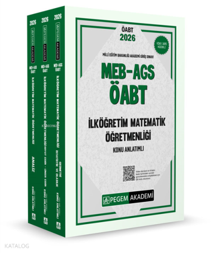 2026 MEB AGS ÖABT İlköğretim Matematik Konu Anlatımlı (3 Kitap)