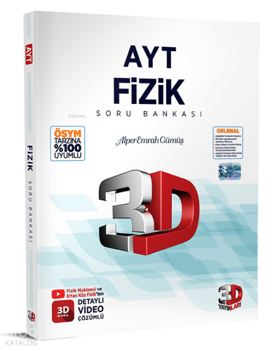 3D Yayınları AYT Fizik Soru Bankası Tamamı Video Çözümlü