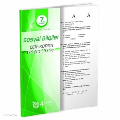 4 Adım - 7. Sınıf Sosyal Bilgiler Yaprak Test Komisyon