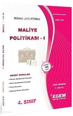 4. Sınıf 7. Yarıyıl Maliye Politikası 1 Konu Anlatımlı Soru Bankası