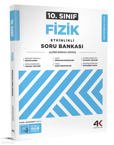 4K Yayınları 10. Sınıf Fizik Etkinlikli Soru Bankası