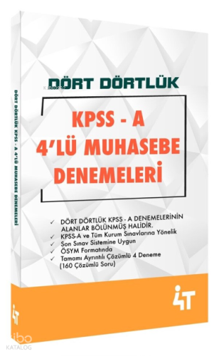 4T Kpss A Dört Dörtlük 4Lü Muhasebe Denemeleri