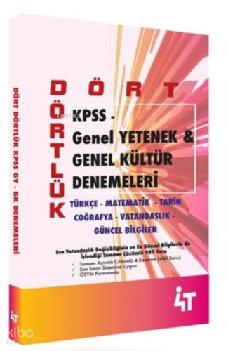 4T Kpss B Dört Dörtlük Denemeleri