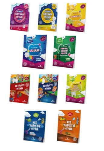 5-7 Yaş Okul Öncesi Evde Etkinlik Seti (10 Kitap)