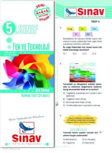 5. Sınıf Fen ve Teknoloji Yaprak Test; 24 Adet Yaprak Test