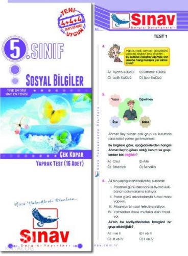 5. Sınıf Sosyal Bilgiler Yaprak Test (24 Adet)