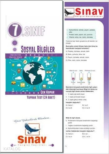 7. Sınıf Sosyal Bilgiler Çek Kopar Yaprak Test (32 Adet)
