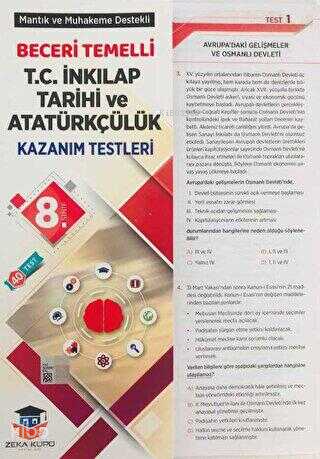 8. Sınıf LGS İnkılap Tarihi Beceri Temelli Kazanım Testleri
