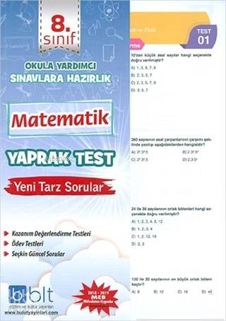 8. Sınıf Matematik Yaprak Test