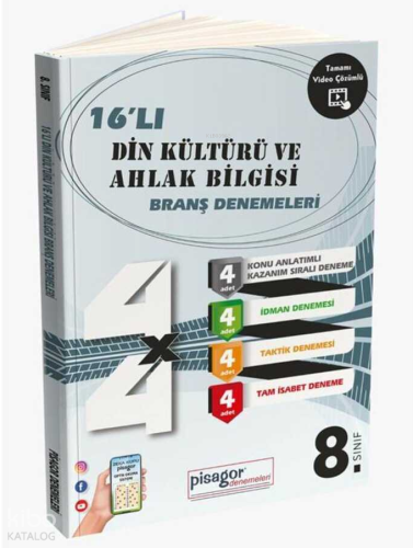 8. Sınıf Pisagor 16'lı Din Kültürü ve Ahlak Bilgisi Denemesi