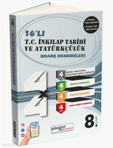 8. Sınıf Pisagor 16'lı İnkılap Tarihi ve Atatürkçülük Denemesi