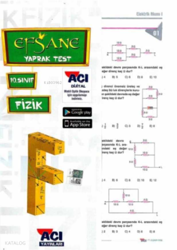 Açı Yayınları 10. Sınıf Fizik Çek Kopart -Yt-