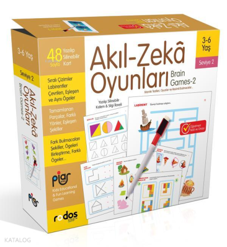Akıl-Zeka Oyunları - Seviye 2 - 3-6 Yaş Kolektif
