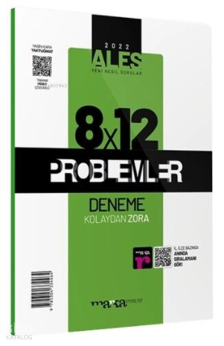 ALES Yeni Nesil 8x12 Tamamı Video Çözümlü Problemler Deneme Marka Yayınları