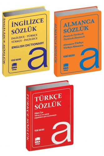 Almanca Ingilizce Türkçe Sözlükler (3 Kitap Set Biala Kapak) Kolektif