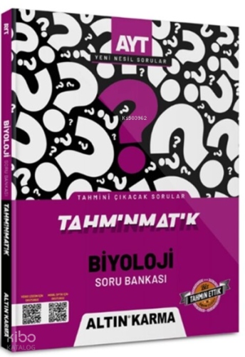 Altınkarma Tahminmatik AYT Biyoloji Soru Bankası