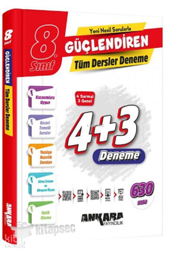 Ankara Yayıncılık 8. Sınıf Güçlendiren Tüm Dersler Denemeler