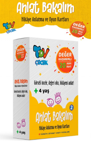 Anlat Bakalım 2 ;Hikaye Anlatma ve Oyun Kartları Değer Kazanımlı 20 Kart