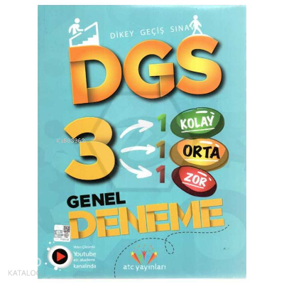 ATC Yayınları DGS Kolay Orta Zor 3 Deneme ATC Yayınları