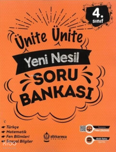 Atlıkarınca Yayınları 4. Sınıf Tüm Dersler Ünite Ünite Yeni Nesil Soru Bankası