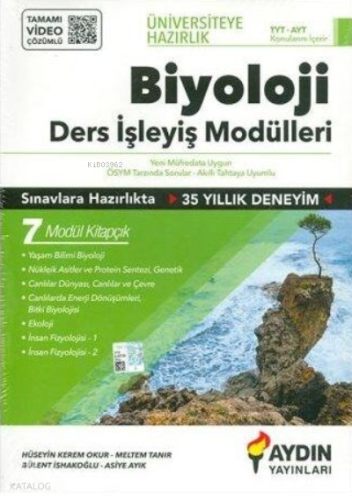 Aydın TYT - AYT Biyoloji Ders İşleyiş Modülleri