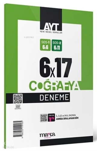 AYT Coğrafya 6x17 Deneme Tamamı Video Çözümlü Marka Yayınları