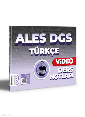 Benim Hocam Yayınları 2024 ALES DGS Türkçe Video Ders Notları