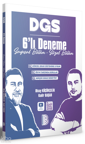 Benim Hocam Yayınları 2026 DGS 6'LI Deneme Sayısal Bölüm - Sözel Bölüm