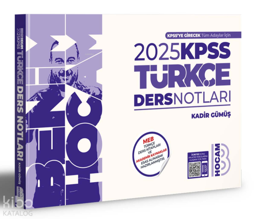 Benim Hocam Yayınları KPSS Türkçe Ders Notları Kadir Gümüş
