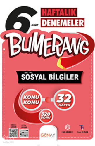 Bumerang 32 Haftalık Sosyal Bilgiler Denemeleri