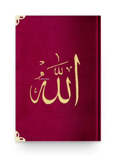 Çanta Boy Kadife Kur'an-ı Kerim (Bordo-Nakışlı-Yaldızlı-Mühürlü)