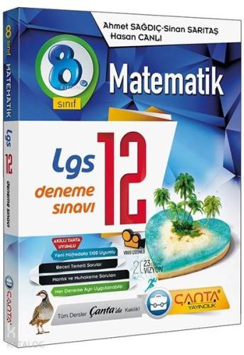 Çanta Yayınları 8. Sınıf LGS Matematik 12 Deneme Sınavı Çanta 