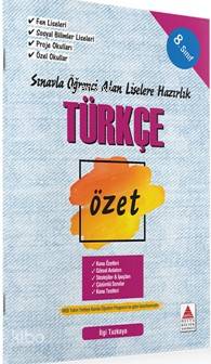 Delta Kültür Yayınları 8. Sınıf LGS Türkçe Özet Liselere Hazırlık Delta Kültür 