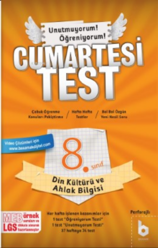 Din Kültürü ve Ahlak Bilgisi;Cumartesi Test
