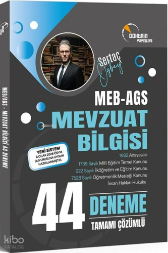 Doktrin Yayınları MEB-AGS Mevzuat Bilgisi 44 Deneme Çözümlü Sertaç Özb