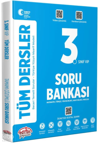 Editör 3. Sınıf Tüm Dersler Maarif Model Soru Bankası