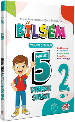 Editör Yayınları 2. Sınıf Bilsem Tamamı Çözümlü 5 Deneme Sınavı