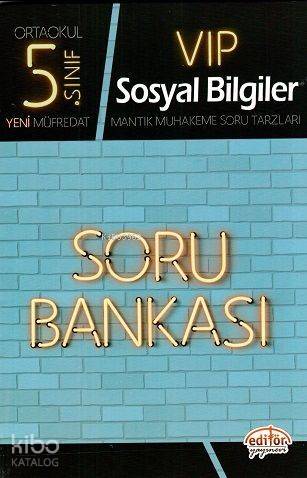 Editör Yayınları 5. Sınıf VIP Sosyal Bilgiler Soru Bankası Editör 