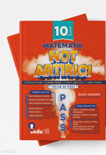 Edu Yayınları 10. Sınıf Matematik PASS Not Artırıcı Rafet Özdemir