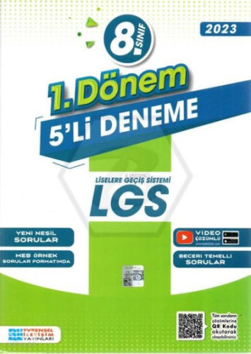 Evrensel İletişim Yayınları 8. Sınıf LGS 1. Dönem 5 li Deneme Kolektif