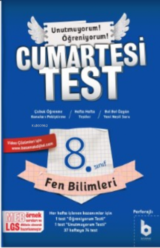 Fen Bilimleri;Cumartesi Test