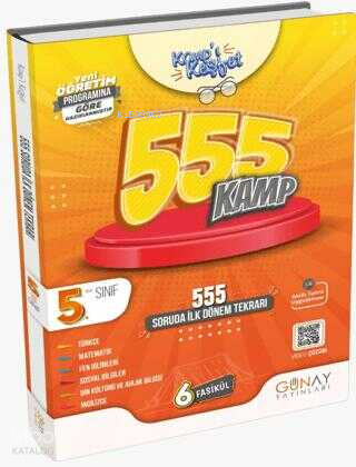 Günay Yayınları 5.Sınıf İlk Dönem Kamp Kitabı 555 Kamp