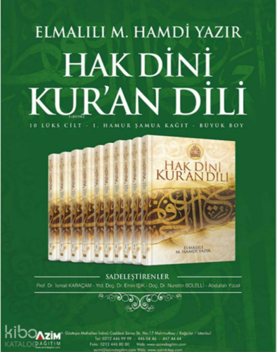 Hak Dini Kur'an Dili (Ciltli);10 Lüks Cilt Elmalılı Muhammed Hamdi Yaz