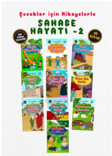 Hikayelerle Çocuklar İçin Sahabe Hayatı Set 10 Kitap cuma Karakoç
