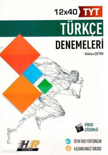 Hız ve Renk Yayınları TYT Türkçe 12 x 40 Denemeleri Hız ve Renk 