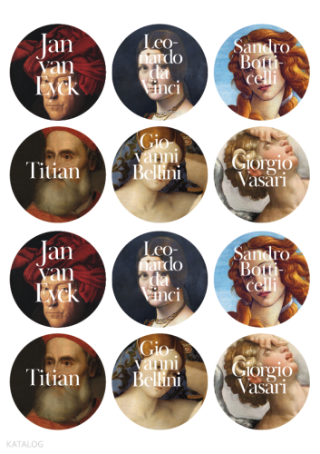 İkonik Tablolar Sticker (12’li) Kolektif