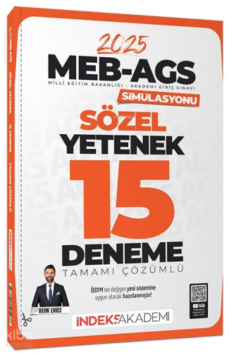 İndeks Akademi 2025 MEB-AGS Simülasyonu Sözel Yetenek 15 Deneme Çözümlü