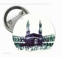 Kabe Minareli İslami İğneli Rozet